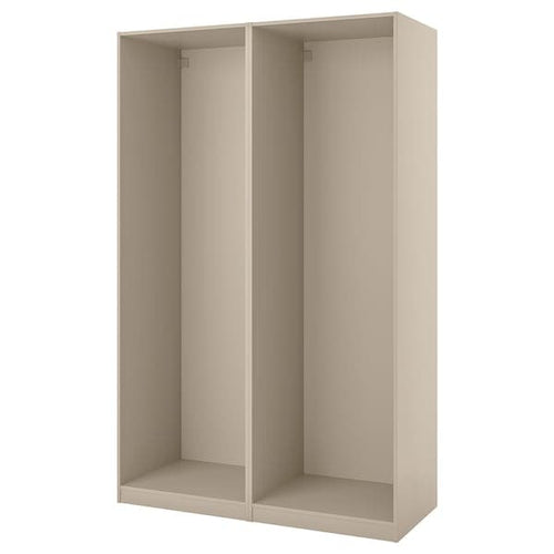 PAX - 2 wardrobe frames, grey-beige, 150x58x236 cm