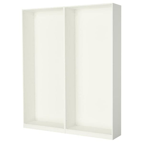 PAX - 2 wardrobe frames, white , 200x35x236 cm