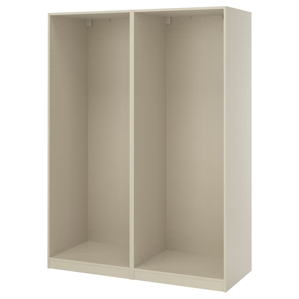 PAX - 2 wardrobe frames, grey-beige, 150x58x201 cm
