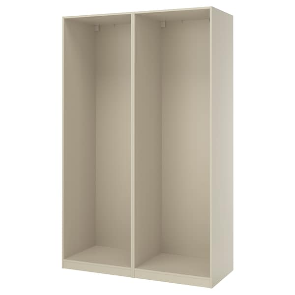 PAX - 2 wardrobe frames, grey-beige, 150x58x236 cm