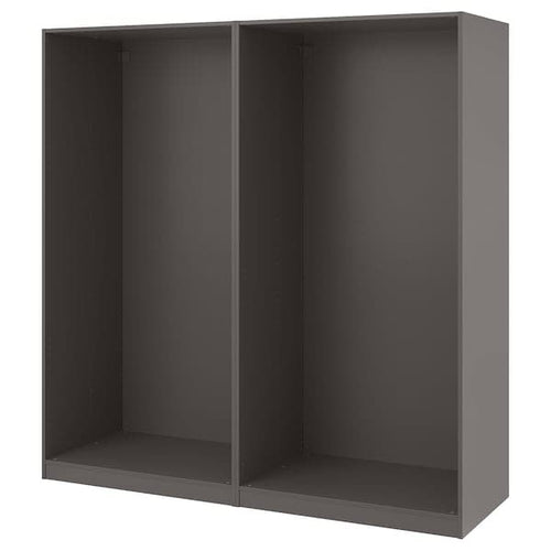 PAX - 2 wardrobe frames, dark grey, 200x58x201 cm