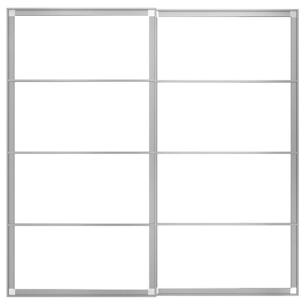 PAX - Pair of sliding door frames w rail, aluminium, 200x201 cm - best price from Maltashopper.com 80458189