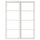 PAX pair of sliding door frames w rail, white, 150x236 cm