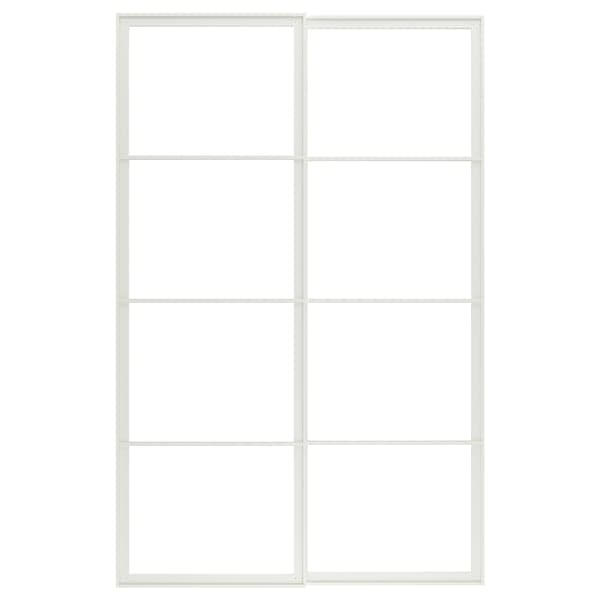PAX - Pair of sliding door frames w rail, white, 150x236 cm - best price from Maltashopper.com 00458188