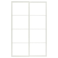 PAX pair of sliding door frames w rail, white, 150x236 cm