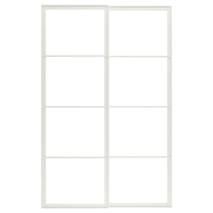 PAX - Pair of sliding door frames w rail, white, 150x236 cm - best price from Maltashopper.com 00458188