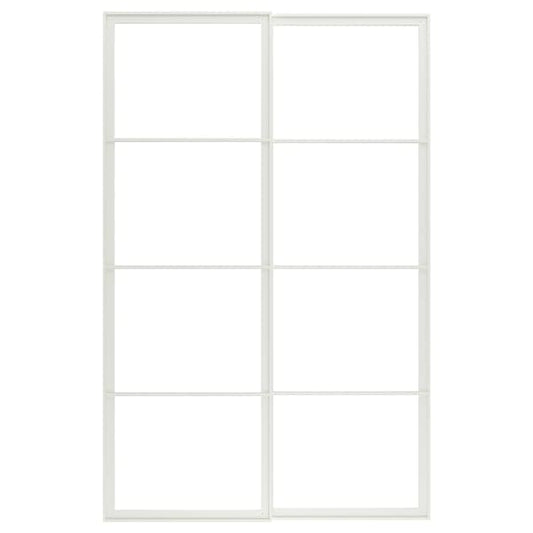 PAX - Pair of sliding door frames w rail, white, 150x236 cm - best price from Maltashopper.com 00458188