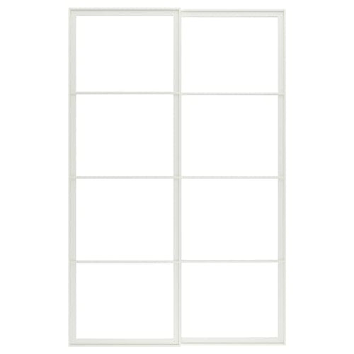 PAX - Pair of sliding door frames w rail, white, 150x236 cm