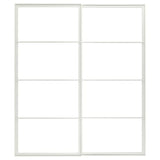 PAX pair of sliding door frames w rail, white, 200x236 cm