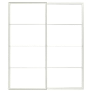 Ikea PAX - Pair of sliding door frames w rail, white, 200x236 cm