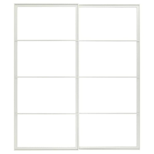 PAX - Pair of sliding door frames w rail, white, 200x236 cm