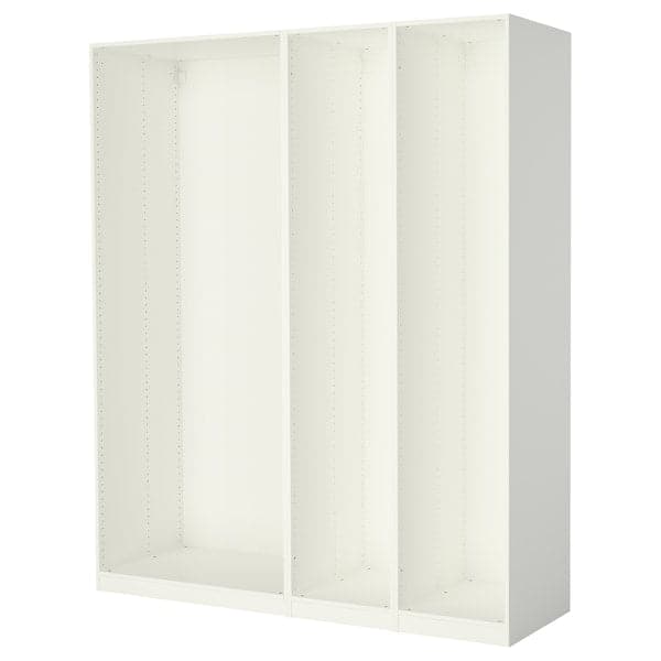 PAX - 3 wardrobe frames, white, 200x58x236 cm - best price from Maltashopper.com 59895318