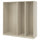 PAX - PAX 3 wardrobe frames, grey-beige, 200x58x201 cm