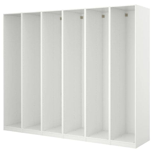 PAX - 6 wardrobe frames, white, 300x58x201 cm