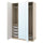 PAX / ÅHEIM - PAX / ÅHEIM Wardrobe combination, grey-beige/mirror glass, 150x60x236 cm