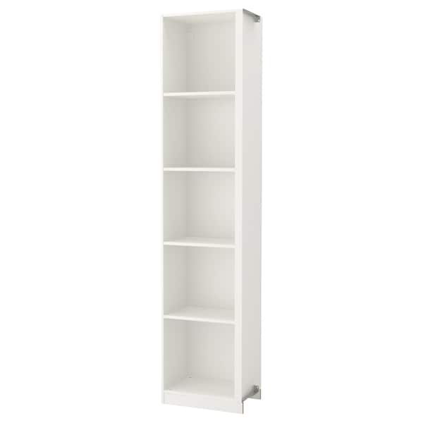 PAX - Add-on corner unit with 4 shelves, white, 53x35x236 cm - best price from Maltashopper.com 80346941