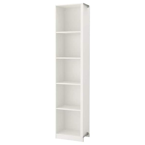 PAX - Add-on corner unit with 4 shelves, white, 53x35x236 cm