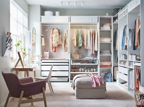 PAX - Add-on corner unit with 4 shelves, white, 53x35x236 cm - best price from Maltashopper.com 80346941