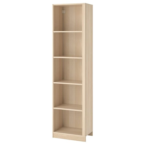 PAX - Add-on corner unit with 4 shelves, white stained oak effect