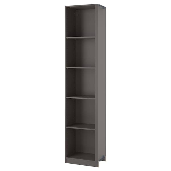 PAX - Corner element supplement/4 shelves, dark grey, 53x35x236 cm - best price from Maltashopper.com 20515116