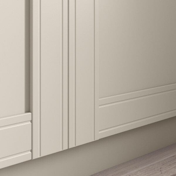 Ikea PAX / FLISBERGET - Wardrobe combination, grey-beige/light beige, 200x60x236 cm
