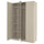 PAX / FORSAND/ÅHEIM - PAX / FORSAND/ÅHEIM Wardrobe combination, grey-beige/mirror glass, 150x60x236 cm