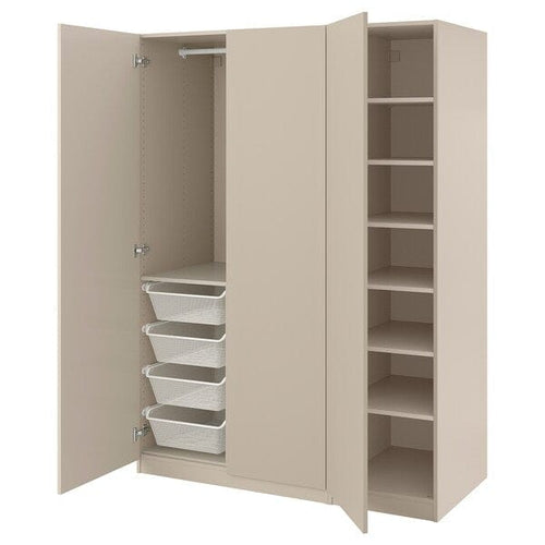 PAX / FORSAND - Wardrobe combination, grey-beige/grey-beige, 150x60x201 cm