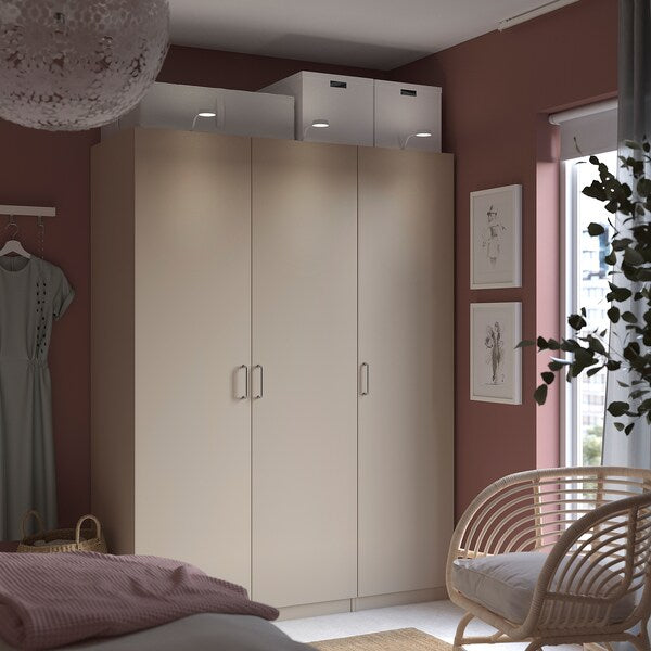 PAX / FORSAND - Wardrobe combination, grey-beige/grey-beige, 150x60x201 cm