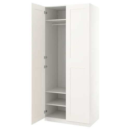 PAX / GRIMO - Wardrobe, white/white, 100x60x236 cm