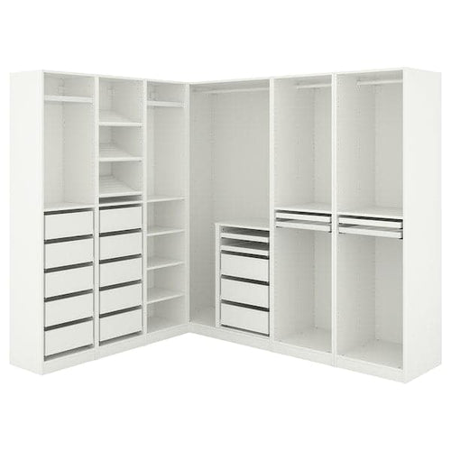 PAX - Corner wardrobe, white, 211/213x201 cm