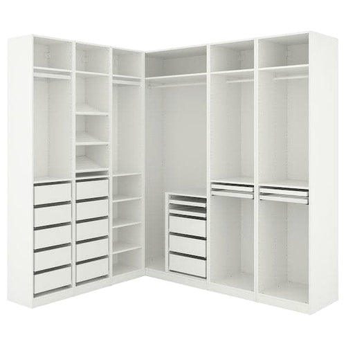 PAX - Corner wardrobe, white, 211/213x236 cm