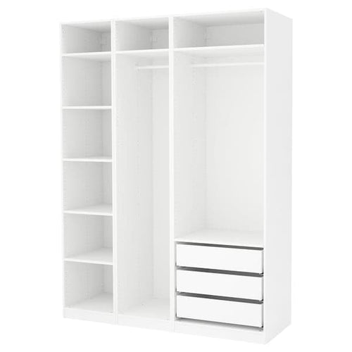 PAX - Wardrobe, white, 175x58x236 cm