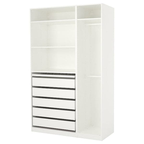 PAX - Wardrobe, white, 150x58x236 cm
