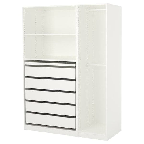 PAX - Wardrobe, white, 150x58x201 cm