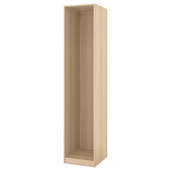PAX - Wardrobe frame, white stained oak effect, 50x58x236 cm - best price from Maltashopper.com 90183991