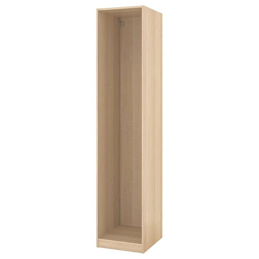 PAX - Wardrobe frame, white stained oak effect, 50x58x236 cm - best price from Maltashopper.com 90183991