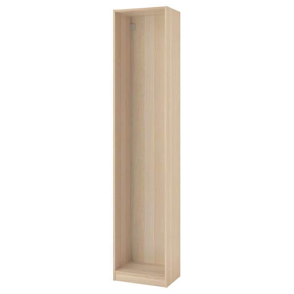 PAX - Wardrobe frame, white stained oak effect