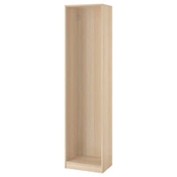 PAX wardrobe frame, white stained oak effect, 50x35x201 cm