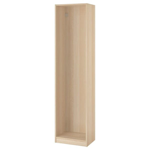 PAX - Wardrobe frame, white stained oak effect, 50x35x201 cm