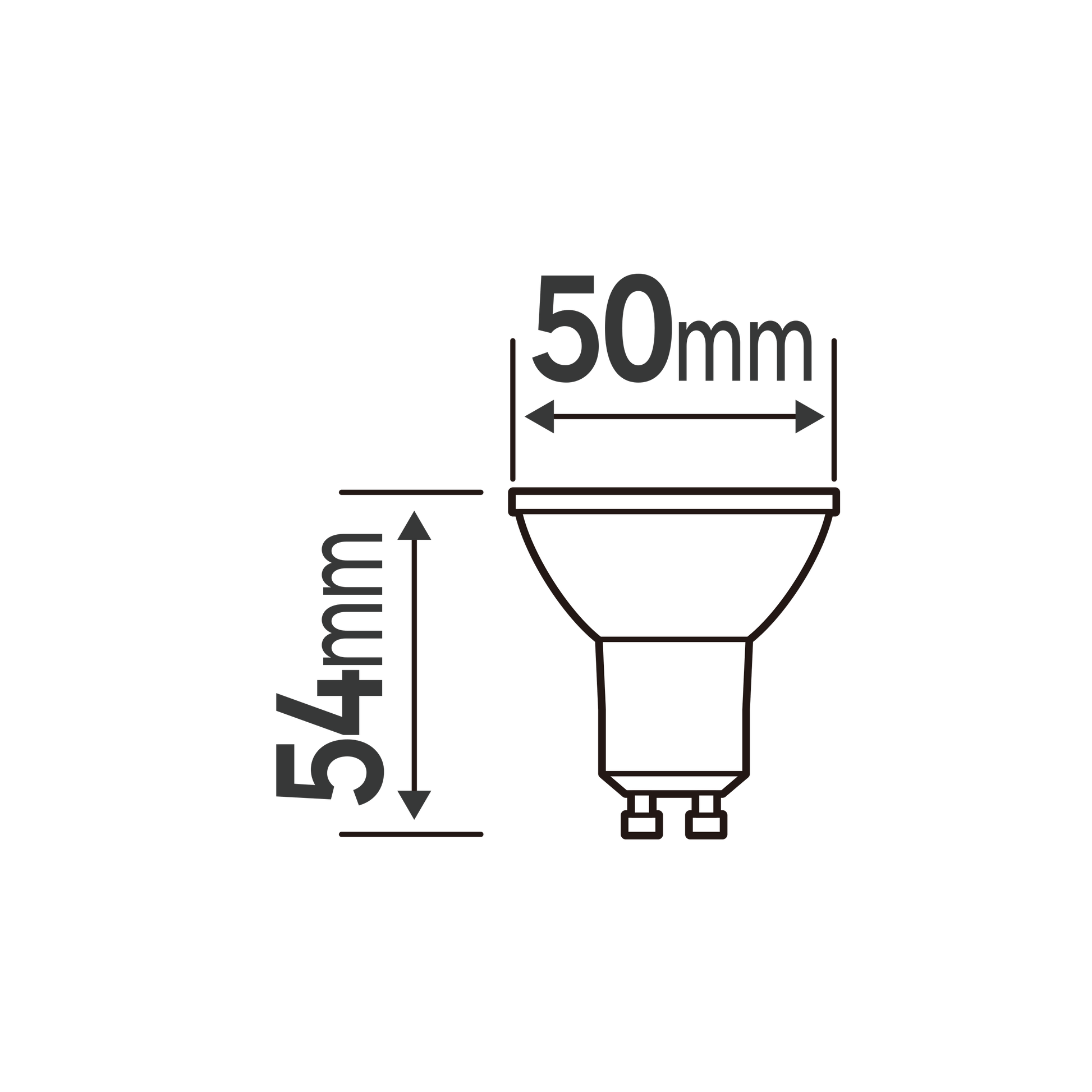 Bricocenter NATULIGHT LED BULB GU10=50W TRANSPARENT COLD LIGHT