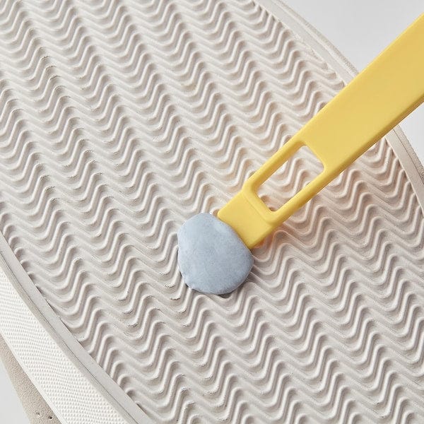 Ikea PEPPRIG - 2 in 1 shoe brush with scraper, green/yellow
