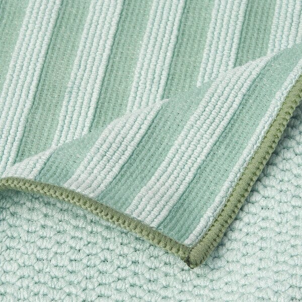 Ikea PEPPRIG - Microfiber cloth, green blue/yellow, 28x28 cm