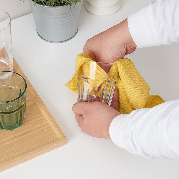 Ikea PEPPRIG - Microfiber cloth, green blue/yellow, 28x28 cm