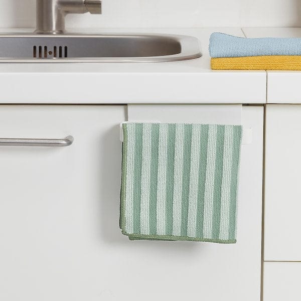 Ikea PEPPRIG - Microfiber cloth, green blue/yellow, 28x28 cm