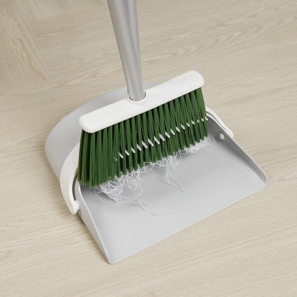 Ikea PEPPRIG - Dustpan/broom, grey/green