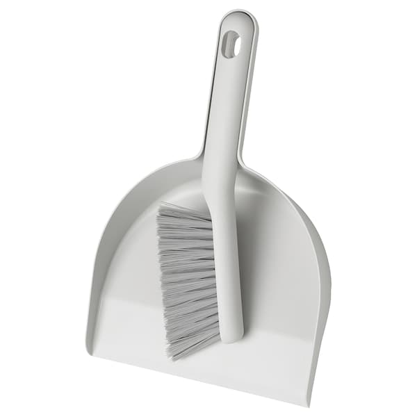 PEPPRIG - Dust pan and brush, grey