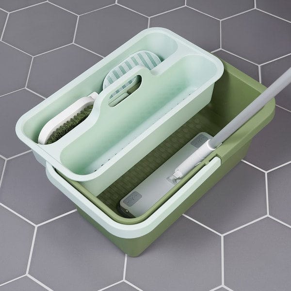 Ikea PEPPRIG - Cleaning bucket and caddy, green