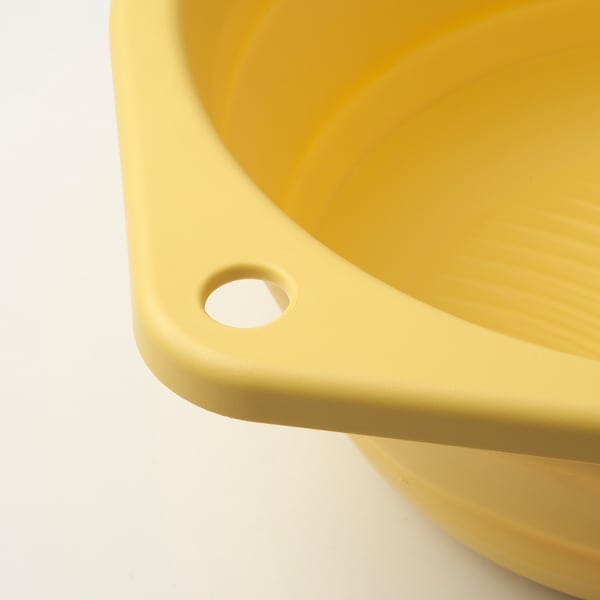 Ikea PEPPRIG - Wash-tub, foldable/yellow, 27 cm