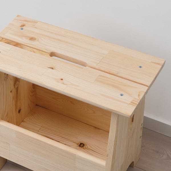 PERJOHAN - Stool with storage, pine - Premium Hardware Accessories from Ikea - Just €45.99! Shop now at Maltashopper.com
