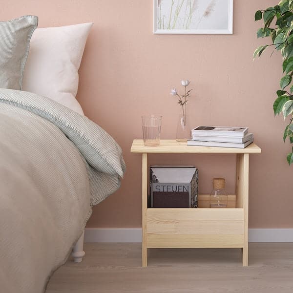 PERJOHAN - Stool with storage, pine - best price from Maltashopper.com 80485338